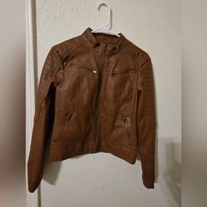 Womens faux leather jacket